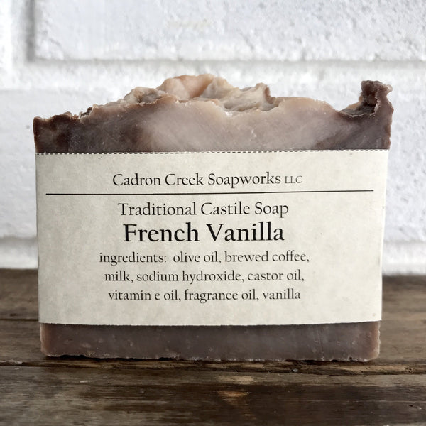Coffee Infused Milk Soap, French Vanilla Castile