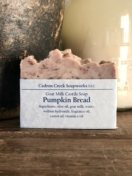Goat Milk Castile Pumpkin Bread Handmade Soap