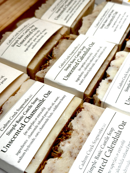 Simple Basic Castile Calendula Infused Oat Soap