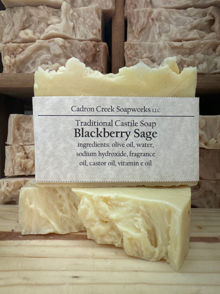 Traditional Castile Blackberry Sage Handmade Soap