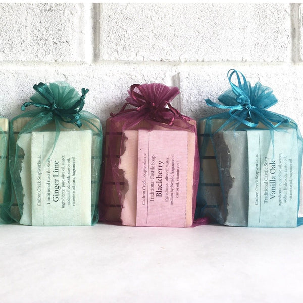 Bulk Soap 1,  ONE Bar Soap and ONE Soap Deck Gift Set, Wrapped in Organza Gift Bag