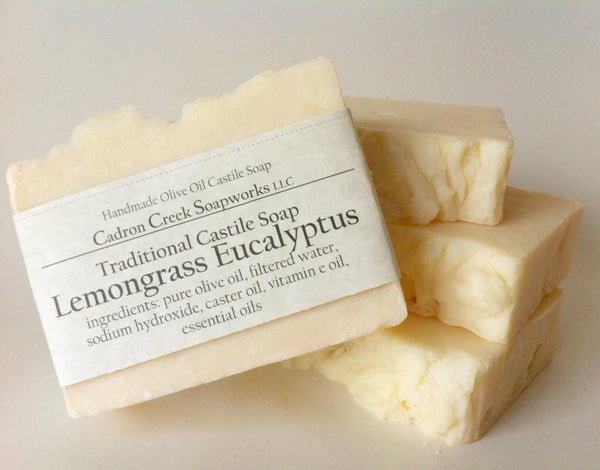 Traditional Castile Lemongrass Eucalyptus Handmade Soap