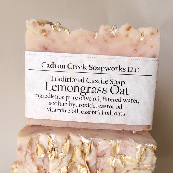Traditional Castile Lemongrass Oat Handmade Soap