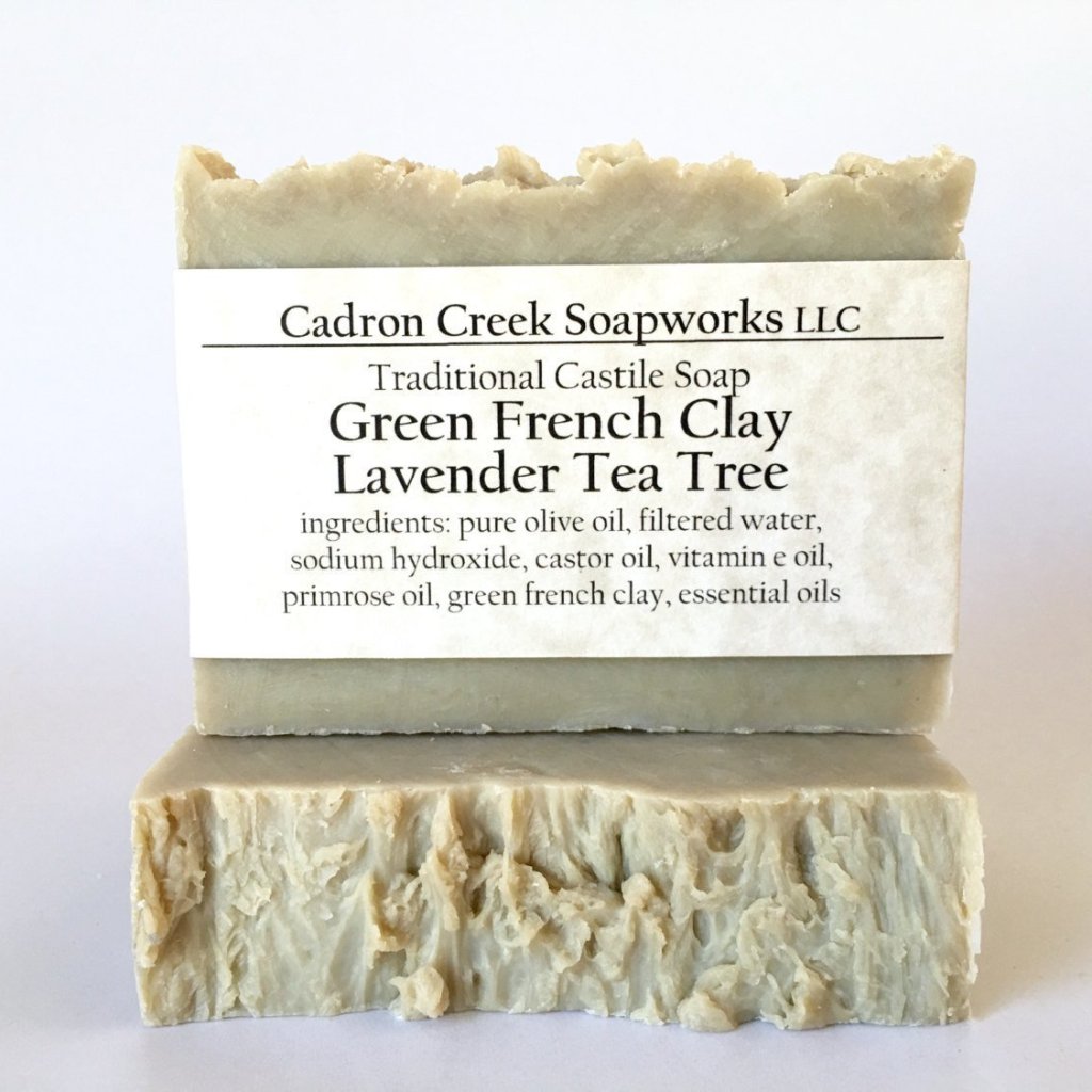 French Green Clay Lavender Tea Tree Castile Handmade Soap
