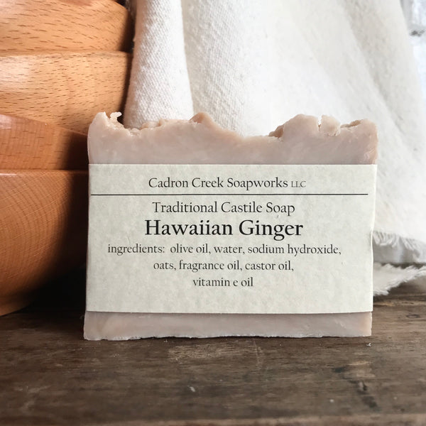 Traditional Castile Hawaiian Ginger Handmade Soap