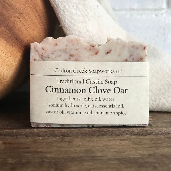 Traditional Castile Cinnamon Clove Oat Handmade Soap