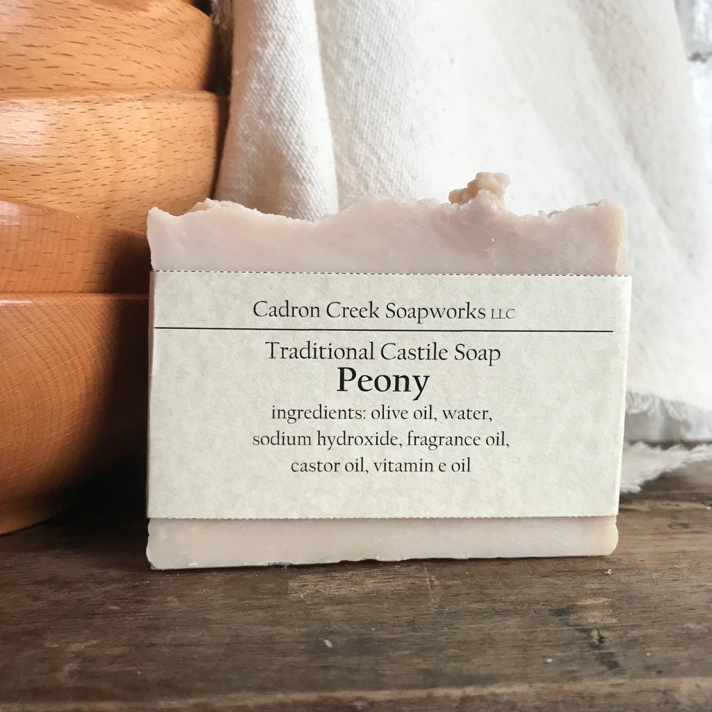 Traditional Castile Peony Handmade Soap