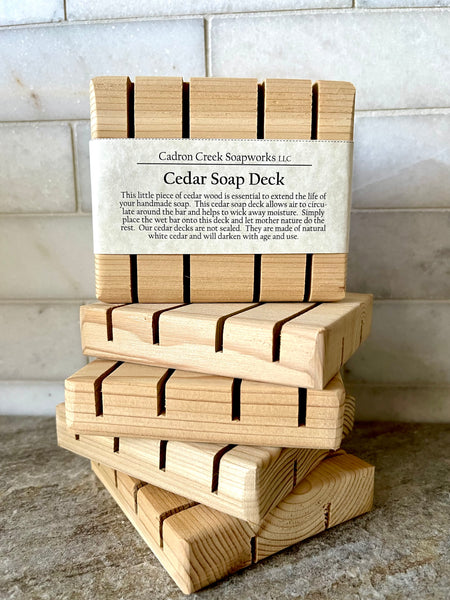 Wooden Cedar Soap Deck, Soap Dish, Drying Board