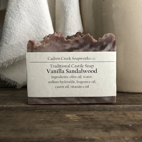Traditional Castile Vanilla Sandalwood Handmade Soap