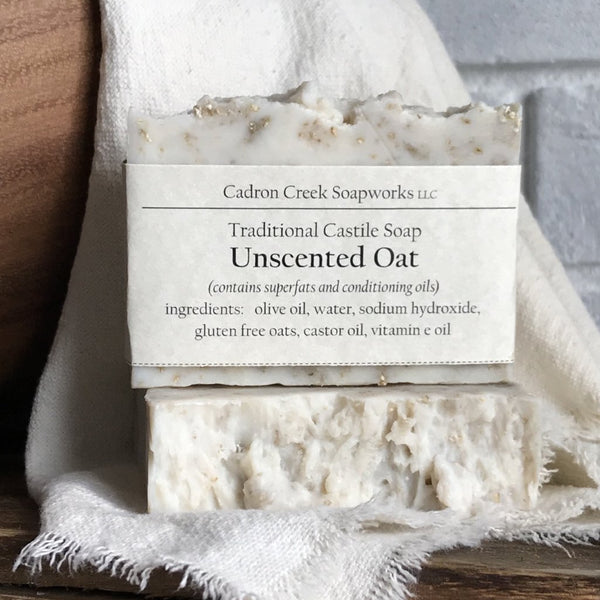 Traditional Castile Unscented Oatmeal Handmade Soap