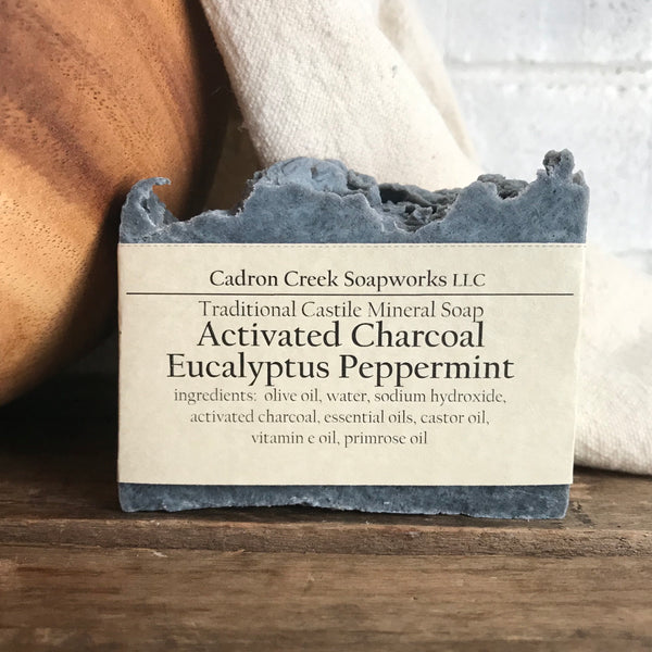 Charcoal Eucalyptus Peppermint Castile Handmade Soap
