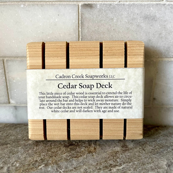 Wooden Cedar Soap Deck, Soap Dish, Drying Board