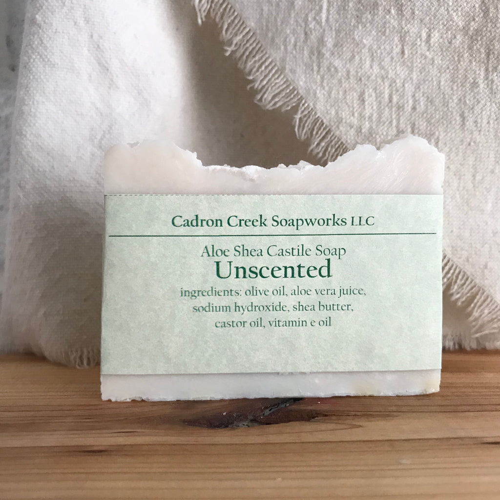 Aloe Shea Unscented Plain Castile Handmade Soap