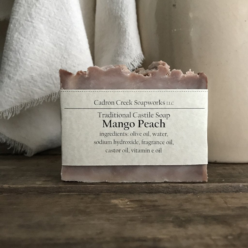 Traditional Castile Mango Peach Handmade Soap