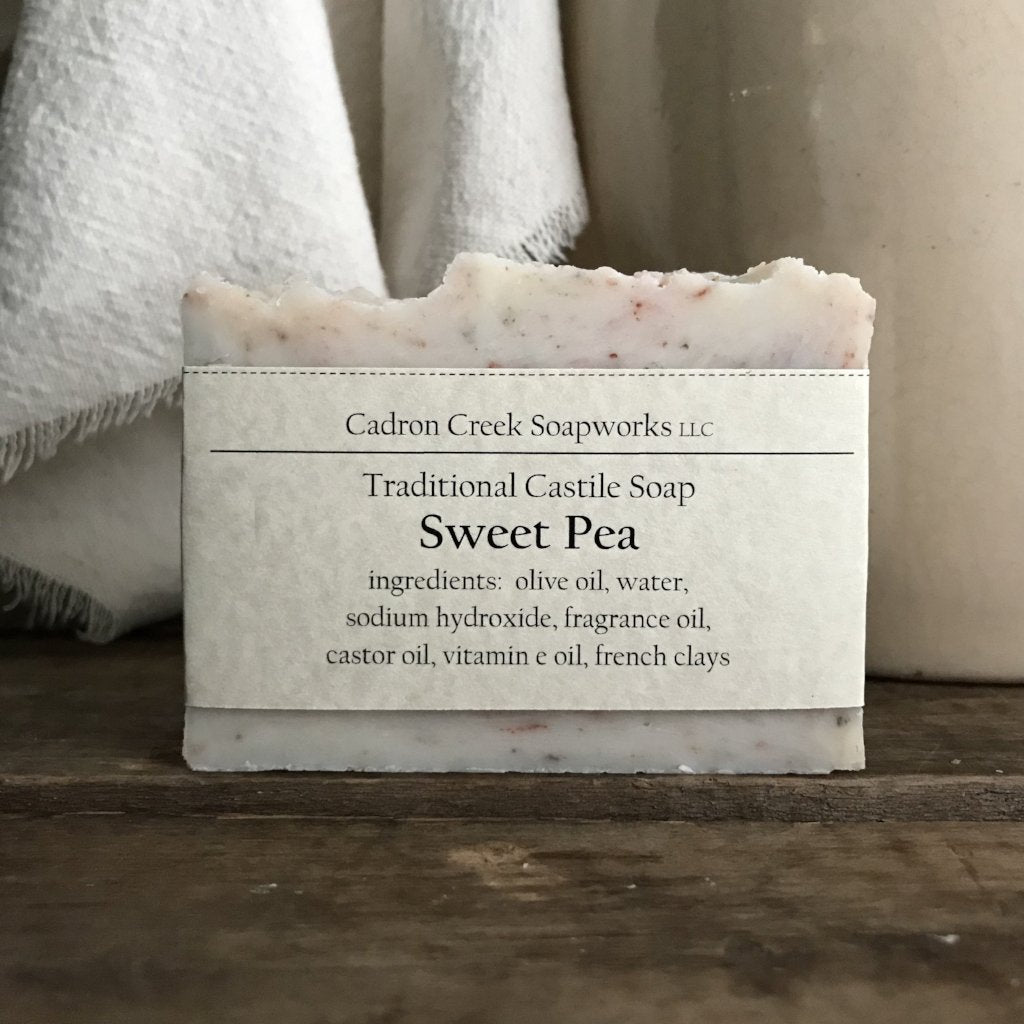 Traditional Castile Sweet Pea Handmade Soap