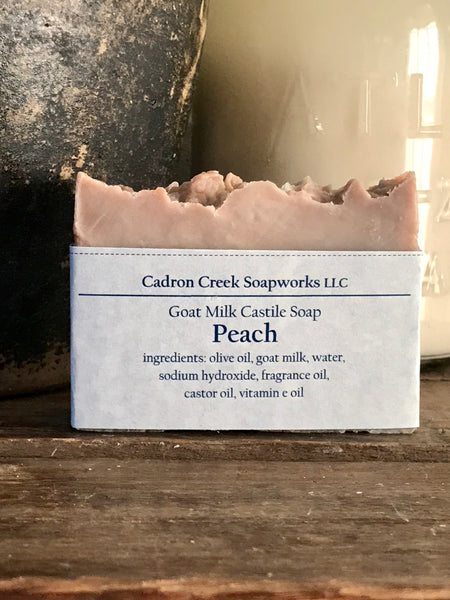 Goat Milk Castile Peach Handmade Soap
