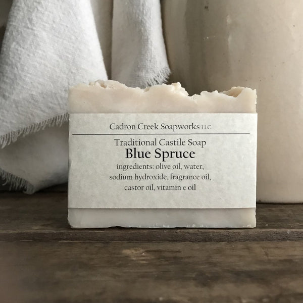 Traditional Castile Blue Spruce Scented Handmade Soap